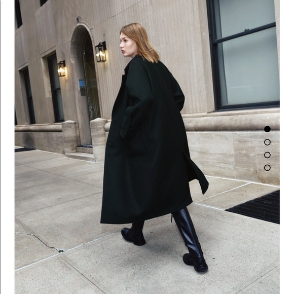 Zara oversized wool coat with patch pockets bloggers fav - Picture 9 of 16